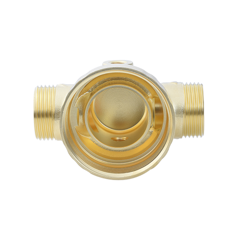 Brass forging + three-way valve body + brass valve