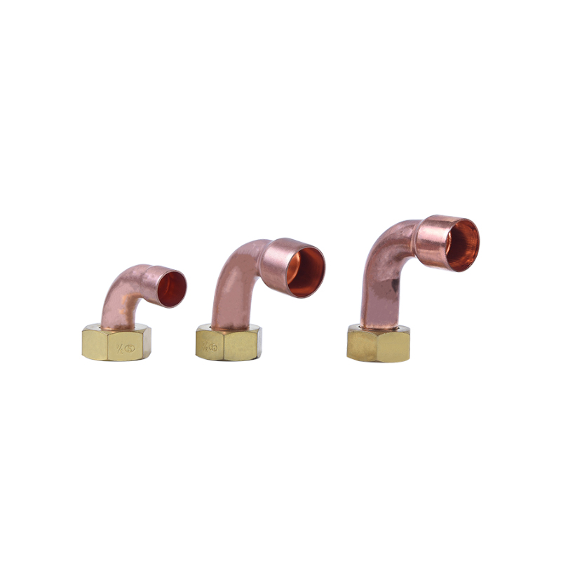 Red copper + elbow connection nut + copper joint