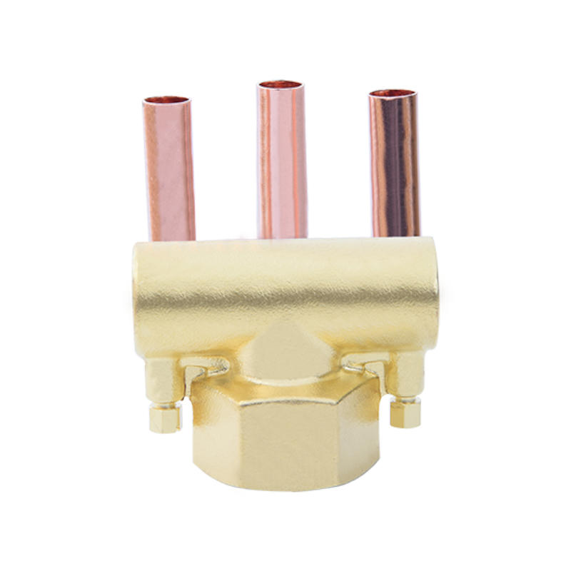 Brass forging + three-way valve body + brass valve